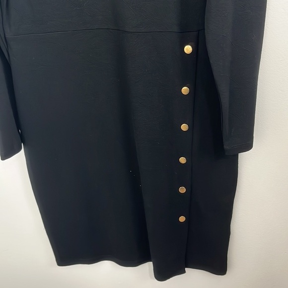 Smashed Lemon NWT Black Dress W/Gold Buttons - Picture 3 of 8